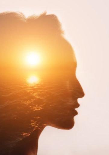Silhouette au soleil couchant